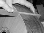 Fabio Ragghianto cleans the mortise with a file