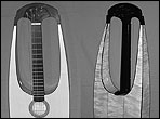 Front and back view of the "Imperator" lyra guitar