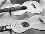 Three guitars made by James Buckland