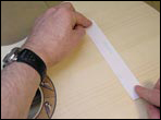 Scribing the finish with a thin-blade knife