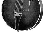 Wooden tailpieces on a archtop guitar