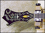 Mandolin in a fretting jig