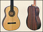 Front and back view of a guitar by Joseph Wallo