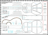 GAL Instrument Plan #57 Mid-19th Century Martin Guitar