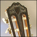 Peghead of a 1991 R.E. Brune guitar