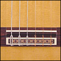 Bridge of a 1991 R.E. Brune guitar