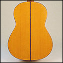 Back view of a 1970 Manuel Reyes guitar