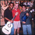 Left to right: Earl Klugh, Del Langejans and unknown person