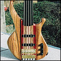 Photo of the bass by David King that was reviewed in Bass Player magazine