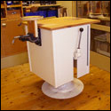 A view  of a Barber chair workbench by Michael Sanden