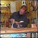 Rodney Stedall at his workbench in Pretoria, South Africa