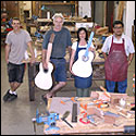 Staff of the Hill Guitar Company in Felton, California