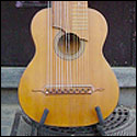 Front view of another harp guitar