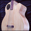 Front view of the acoustic bass