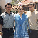 Monica with her brothers Ruben and Javier after her performance in a flamenco choir directed by Charo Monje, wife of Uris Zeltan of Blue Guitar in San Diego.