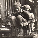 David Rodgers and sister Angela, 1945