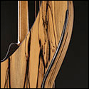 Close view of back of harp guitar by Kathy Wingert