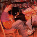 Steve Marchione playing at the 2006 GAL Convention flamenco open mike with R.E. Brune.