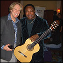 George Benson holding Fabio’s radical classical at the 2010 NAMM show.