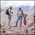 Hiking in Bolivian Andes with wife and granddaughter.