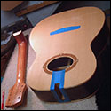 Guitar by Mike McCarten ready for the neck and bridge 