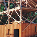 Robbie O'Brien building a post and beam cabin