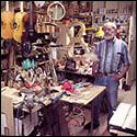 Wade Lowe in his shop