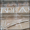 The arch over the doorway of the Church of Santiago