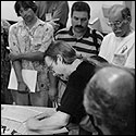 Josep Melo attends Dan Hoffman's workshop at the 1995 GAL Convention