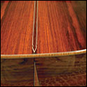 End view of a Franklin guitar