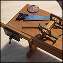 miniature workbench with working vise