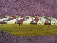 Side view of chevron fingerboard