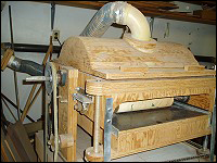 View of the top of the Davis Thickness Sander