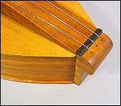 View of the dulcimer tailpiece